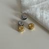 Diseño nicho mini aretes florecientes de fuegos artificiales cepillados nueva moda otoño e invierno temperamento retro aretes de alto sentido mujeres