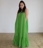 Punto 8078 Vestido de Playa para Mujeres Embarazadas Amazon Europeo y Americano Sexy de Tirantes sin Mangas Color Largo Gran Vestido de Baile para Mujer