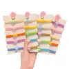 Anillo de Toalla Color Caramelo para Niños Cuerda para el Pelo tipo Moño para Niñas Goma Elástica para el Pelo Accesorios para el Pelo