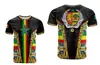 Camiseta Informal de Manga Corta para Hombre con Patrón de Bandera y Emblema Nacional de Senegal Impresión 3D Transfronteriza Nueva Venta Directa de Fábrica