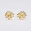 Brincos Modernos com Zircônias para Mulheres, Brincos de Luxo de Alta Qualidade Cravejados com Zircônias, Redondos, Elegantes, Versáteis, Novo Estilo Mais Vendido
