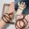 108 Cuentas Budistas que Traen Fortuna Hechas de Sándalo Negro, Sándalo Verde y Ciprés, Cuentas Pequeñas de Vajra, Pulsera de Cuentas de Oración de Palosanto Negro para Hombres y Mujeres, Joyería para Parejas