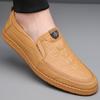 Zapatos de Cuero para Hombre 2026 Verano Zapatos Casuales para Hombre Piel de Vaca de Primera Capa Patrón de Cocodrilo Transpirables Slip-On Suela Blanda Antideslizantes Zapatos para Hombre