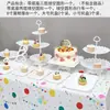 Arranjo de Aniversário Decoração de Mesa de Sobremesas Ornamentos Prateleira de Exibição de Casamento Mesa de Festa Bandeja de Plástico para Bolo Suporte para Lanches