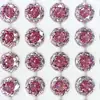 5A Duas Cores Coração de Açúcar Octogonal Corte Milênio Rosa 6-8mm Incrustado Banhado Deslumbrante Nail Art Zircônia Item em Tendência no Tiktok