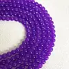 Nuevo Vidrio Imitación Jade Cuentas Sueltas Hielo Transparente Color Puro DIY Pulsera Collar Accesorios Accesorios de Joyería Fabricante Cabello Recto Cuentas Redondas