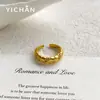 Anillo de Dedo Ajustable de Metal Trenzado Abierto Estilo Vintage de Lujo Ligero con Zirconita Incrustada, Acabado Cepillado Retro Arenado