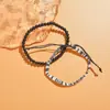 2022 Nuevo Pulsera Tejida Estilo Bohemio Combinación de Piedra Volcánica de Lava para Hombres Pulsera Hecha a Mano de Tela Vintage