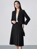 Traje Profesional Khaki de Primavera y Otoño para Mujer Temporada Gama Alta Estudiante Universitaria Entrevista Formal Traje de Dos Piezas