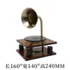 Adornos de Cristal de Lujo Ligero Altavoz de un Solo Cuerno Tocadiscos Retro Modelo de Gramófono Oficina de Ventas de Habitaciones Estudio Joyería