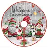 Falda para árbol de Navidad, falda redonda para base de árbol de decoración navideña, falda para árbol de tela con diseño de Papá Noel y muñeco de nieve, 120 cm de diámetro