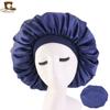 Chapéu Redondo Colorido Oversized Touca de Dormir Elástica de Aba Larga Chapéu para Quimioterapia de Cor Sólida TJM-405A