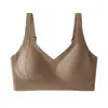 Sutiã push-up sem costura plus size para comércio exterior transfronteiriço, sem aro, com suporte lateral e fecho frontal para mulheres
