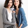 Cárdigan de punto de manga larga para mujer, nuevo cárdigan de primavera y otoño, suéter chal exterior de estilo coreano corto de otoño e invierno, abrigo fino de talla grande
