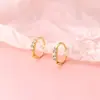 Pendientes de Plata de Ley S925 Estilo Nuevo Versátiles Pequeños Exquisitos Accesorios para Orejas Incrustados con Diamantes Aros de Moda para Mujer