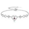 Comércio Exterior Transfronteiriço Pulseira Infinito Amor Prata Esterlina S925 Diamante Brilhante Doze Pedras de Nascimento Joia Pulseira de Zircônia de Luxo Leve de Alta Qualidade