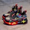 Zapatos Luminosos para Niños y Niñas Bebé Otoño 2025 Malla Transpirable Hebilla Giratoria Zapatos Deportivos Ligeros Antideslizantes para Niñas Zapatos Ligeros