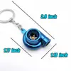 Regalos creativos de explosivos transfronterizos cadena para colgar llavero metálico modificado para coche con turbocompresor llavero cadena de soplador