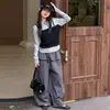 Conjunto de Dos Piezas para Niñas Otoño Manga Corta 2026 Nuevo Conjunto de Pantalones de Moda Estilo Coreano para Niños Mayores
