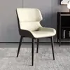 Cadeira de Jantar de Luxo Leve Casa Italiana Simples Moderna Cadeira com Encosto Criativa Cadeira de Couro Negociação Hotel Cadeira para Mesa de Jantar