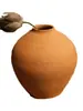 Novo vaso de flores secas estilo Zen chinês, vaso rústico de cerâmica para arranjos florais, decoração vintage para sala de estar, vaso de terracota estilo antigo para suculentas