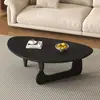 Mesa de centro de madera maciza para sala de estar, uso doméstico, lujo ligero, mesa de té triangular simple y moderna, popular para apartamentos pequeños, balcón y sala de estar