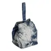 Bolsa de Almacenamiento Rápida Batik de Pintura a Tinta para Tetera, Tazas de Compartir, Tazas de Té y Ollas de Arcilla Púrpura; Bolsa Tote para Juego de Té de Viaje Portátil
