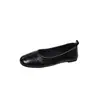 Bailarinas de piel de oveja estilo retro francés, cuadradas, poco profundas, sin cordones, para mujer, adecuadas para ir al trabajo y como zapatos de abuela