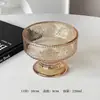 Vaso Alto de Helado Rayado Vertical Estilo Ins, Vaso de Postre de Vidrio, Vaso para Helado y Pudín, Vaso para Postre de Té de la Tarde, Vaso para Yogur