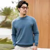 Novo suéter de cashmere 100% puro para outono e inverno, masculino, com gola alta e corte slim, de malha quente