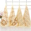 Toalla infantil de microfibra fina cepillada 300g 25*25 con estampado de dibujos animados Toalla de regalo de Taobao Toalla cuadrada estampada