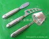 F-012Ea Cuchillo para Queso de Acero Inoxidable con Mango Hueco, Raspador de Queso, Cuchillo para Queso, Cuchillo para Mantequilla, Cuchillo para Queso, Tenedor de Alambre