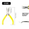 Alicates Mini Amarillos Multifuncionales de 5 pulgadas Herramienta para Pulseras Joyería Pinzas Esenciales para Bricolaje Pinzas de Acero al Carbono