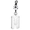 Mosquetón para exteriores a juego de colores blanco y negro, llavero telescópico de alta elasticidad, clásico de fácil extracción, tarjetero con hebilla de fácil extracción