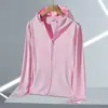 Roupas de Proteção Solar U+ Feminina Verão Proteção UV Sensação de Gelo Leve Respirável Roupa de Proteção Solar para Pele Jaqueta Masculina Atacado Exterior
