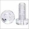 Tornillos de Plástico Transparente Acrílico para PC Fabricante, Tornillos de Cabeza Redonda Phillips, Tuercas de Plástico Transparente, Manualidades para Juguetes