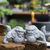 Ornamento de bestia suiza imitación piedra azul adornos de jardinería acuario micro paisajismo elefante adornos pequeños tortuga valiente estilo chino decoración pequeña