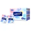 Papel Toalha Húmido C&S Face Mini, 4 dobras, 7 folhas, 48 pacotes, guardanapos portáteis, sem perfume, para estudantes