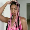 Peruca de seda de alta temperatura corda de trança suja trança africana masculina e feminina trança de cabelo artificial trança grande e pequena trança boxeadora atacado de fábrica