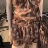 Corrente de Cintura Marrom para Mulheres, Combinada com Saias, Cinto Boêmio, Acessórios Femininos, Estilo Étnico de Alto Padrão, Corda de Amarração de Cintura de Nicho