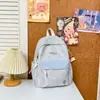 Mochila escolar estilo japonés, color liso casual, adecuada para estudiantes de secundaria, preparatoria y universidad, gran capacidad para clases en el campus