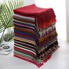 Bufanda de cachemira cálida de invierno para mujer, bufanda de moda de color liso con borlas, Yang pegajoso 250g, Accesorios al por mayor