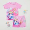Nuevo traje de baño infantil transfronterizo, traje de baño de dos piezas con protección solar y bonitos estampados de dibujos animados, cómodo para jugar en el agua y en la playa