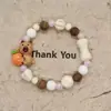 Venta Directa de Fábrica~Pulsera de Cerámica Linda de Dibujos Animados Peculiares de Jingdezhen para Mujeres Diseño de Nicho Dopamina Mejor Amiga Estudiante