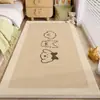 Alfombra de mesita de noche para dormitorio estilo simple alfombra para pies de sofá y mesa de centro de sala de estar alfombra antideslizante resistente a la suciedad alfombra de tira larga imitación cachemira