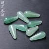 8x 19mm Jade Dongling Natural con Agujero Pasante Colgante de Gota de Agua DIY Pendientes Colgante Borla con Flecos Accesorios
