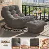 Mecedora de Luna de Madera Maciza, Sillón Reclinable para Adultos, Sillón Sofá Perezoso para Dormir, Silla Individual de Ocio para Sala de Estar, Balcón, Hogar