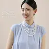 Colar de Pérolas Dupla Camada Estilo Palácio Retrô ~ Colar Choker Corrente de Clavícula Estilo Hong Kong Ins de Alta Qualidade e Versátil