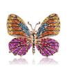Broche de Borboleta Colorido de Moda Transfronteiriça Versátil Temperamento Diamante Broche Animal Acessórios de Corsage Prontos para Venda