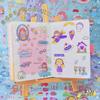 Stickers Ins Chica de Dibujos Animados Mascota Linda Stickers Decorativos para Teléfono Móvil Material para Collage DIY Stickers Creativos para Agenda Papelería para Niña